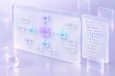 Artystyczna wizualizacja AI — OmniGraph: Zobacz, jak kod łączy się w całość.